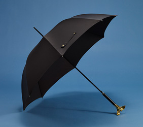黑色不伞直柄伞 
