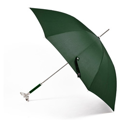 绿色不伞直柄伞